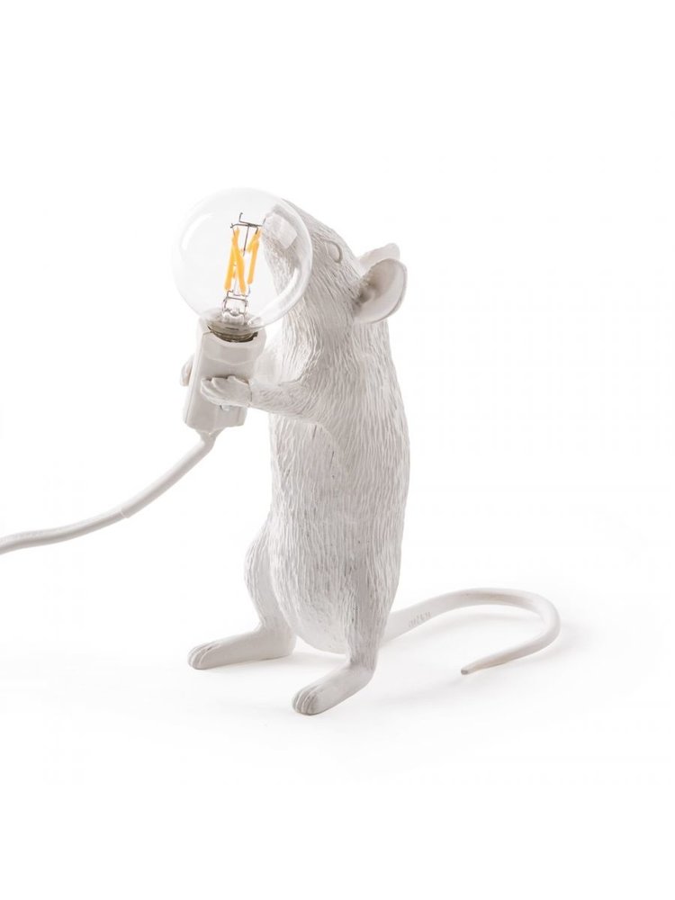 Seletti Mouse lamp standing - white