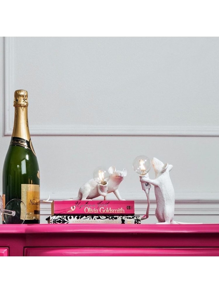 Seletti Mouse lamp standing - white