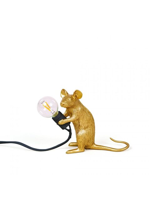 Seletti Mouse lamp mac - gold Seletti Mouse lamp mac - gold