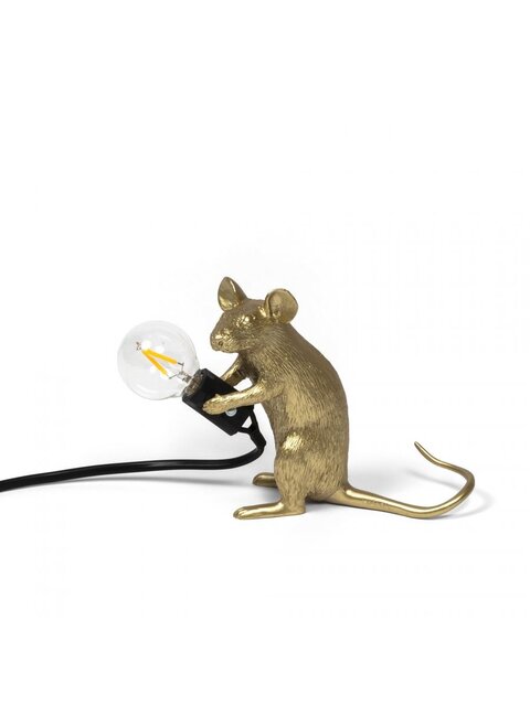 Seletti Mouse lamp mac - gold Seletti Mouse lamp mac - gold