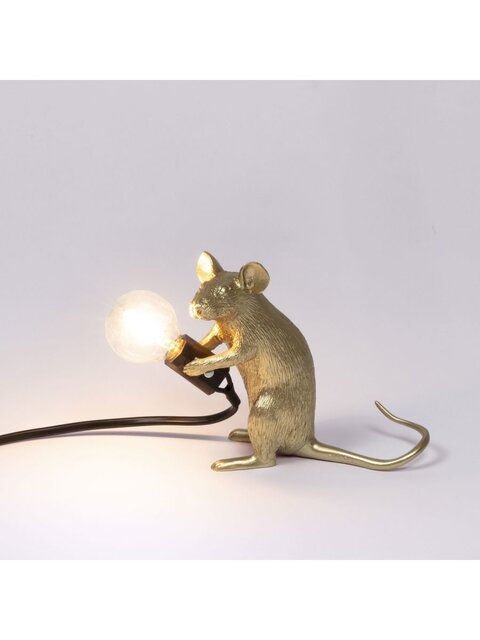 Seletti Mauslampe Mac - Gold