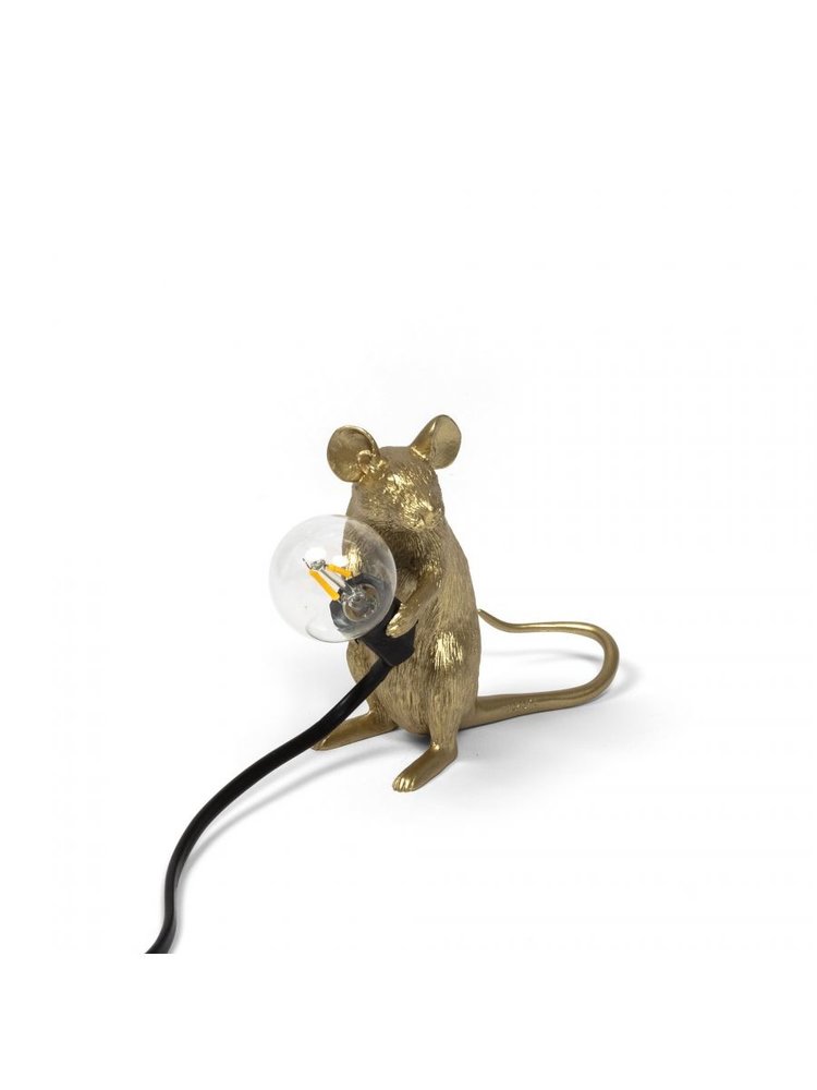 Seletti Lampe souris mac - or Seletti Lampe souris mac - or