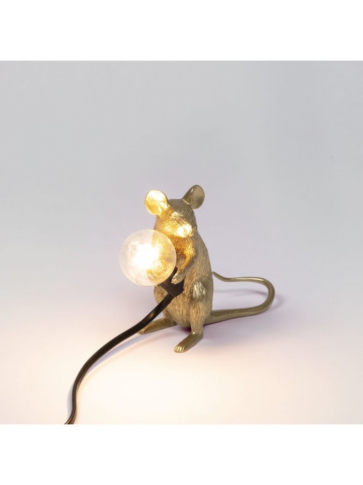 Seletti Mouse lamp mac - gold Seletti Mouse lamp mac - gold