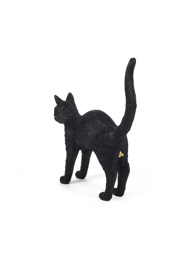 Seletti Jobby the cat lamp - black