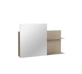Broste Copenhagen Svante wandplank met spiegel - beige