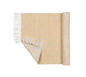 Broste Copenhagen Tappeto Henny 140x200 cm - grigio chiaro / giallo