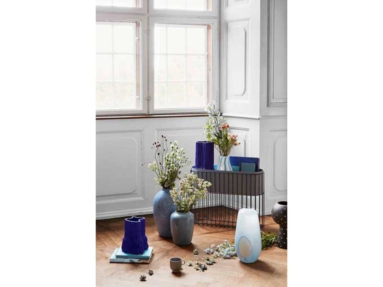 Broste Copenhagen Jardinière Fenja sur standard - bleu