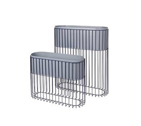 Broste Copenhagen Fenja planter on standard - blue Broste Copenhagen Fenja planter on standard - blue