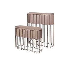 Broste Copenhagen Jardinera Fenja con soporte - taupe