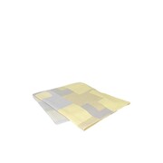 Broste Copenhagen Patch bedsprei - banana yellow/blue
