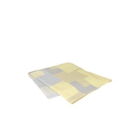 Broste Copenhagen Patch bedspread - banana yellow / blue Broste Copenhagen Patch bedspread - banana yellow / blue