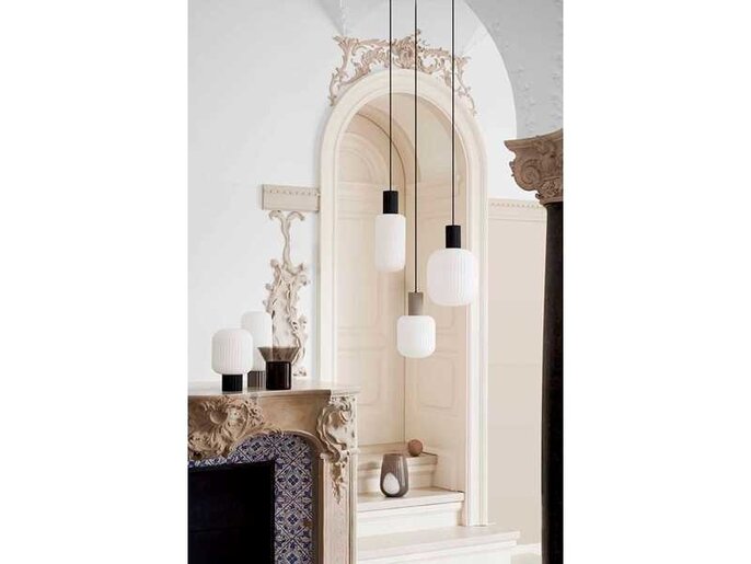 Broste Copenhagen Lampada a sospensione Lolly nera - Ø16XH43cm