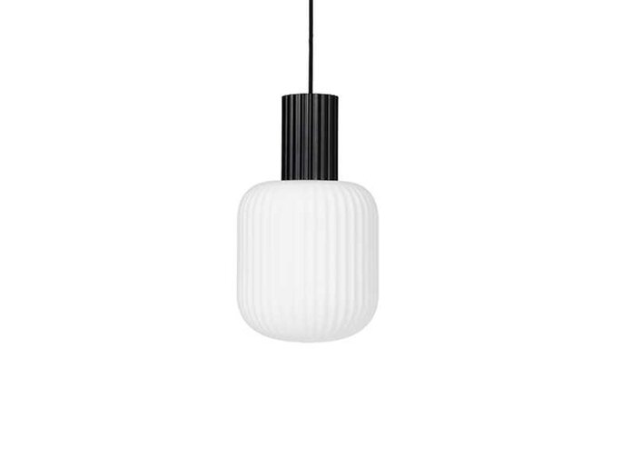 Broste Copenhagen Lolly hanglamp zwart - Ø20XH34cm