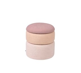 Broste Copenhagen Pouf Pouf rosa - Ø38XH42CM