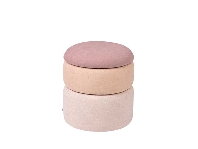 Broste Copenhagen Pink Pond Pouf - Ø38xh42cm
