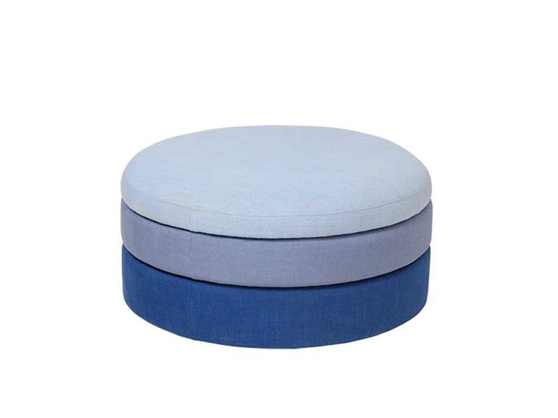 Broste Copenhagen Blue Pond Pouf - Ø68xh30cm