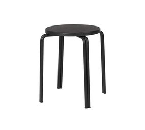 Broste Copenhagen Tabouret Oda fer/placage de frêne - noir Broste Copenhagen Tabouret Oda fer/placage de frêne - noir