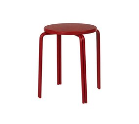 Broste Copenhagen Tabouret Oda fer/placage frêne - brun rouge Broste Copenhagen Tabouret Oda fer/placage frêne - brun rouge
