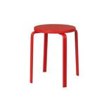 Broste Copenhagen Oda hocker eisen/esche furnier - rot Broste Copenhagen Oda hocker eisen/esche furnier - rot