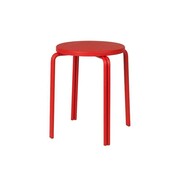 Broste Copenhagen Tabouret Oda fer/placage frêne - rouge Broste Copenhagen Tabouret Oda fer/placage frêne - rouge