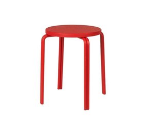 Broste Copenhagen Oda taburete hierro / chapa de fresno - rojo Broste Copenhagen Oda taburete hierro / chapa de fresno - rojo