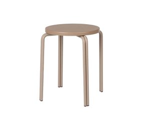 Broste Copenhagen Taburete Oda hierro / chapa de fresno - gris / beige Broste Copenhagen Taburete Oda hierro / chapa de fresno - gris / beige