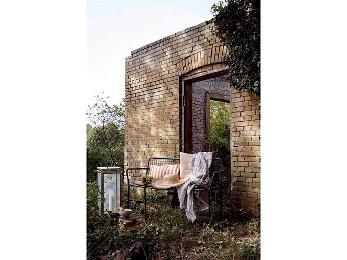 Broste Copenhagen Hoko lantaarn zand - 34X34X63cm