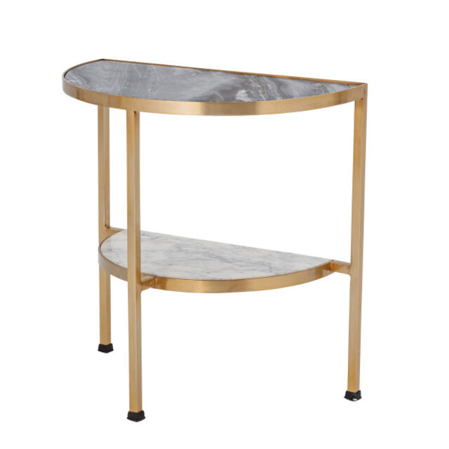 Bloomingville Clint side table marble - black