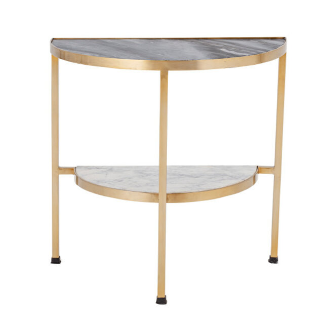 Bloomingville Clint side table marble - black