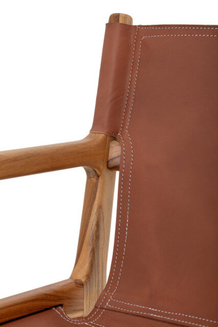 Bloomingville Ollie loungestoel - bruin Bloomingville Ollie loungestoel - bruin