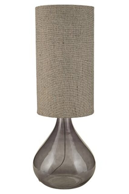 House Doctor Stor bordlampe gråt glas