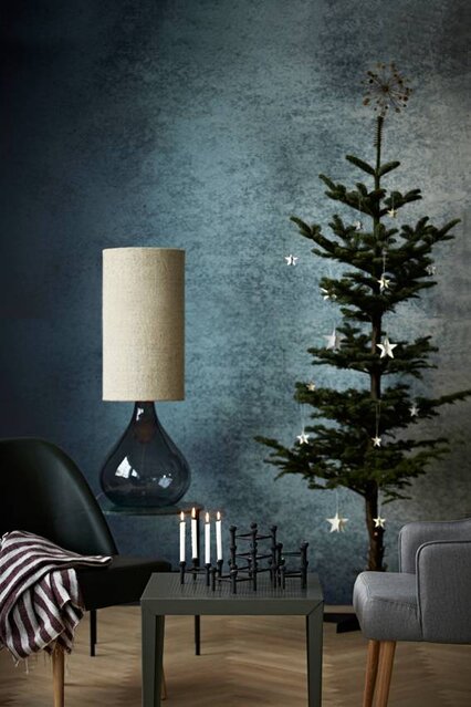 House Doctor Stor bordlampe gråt glas