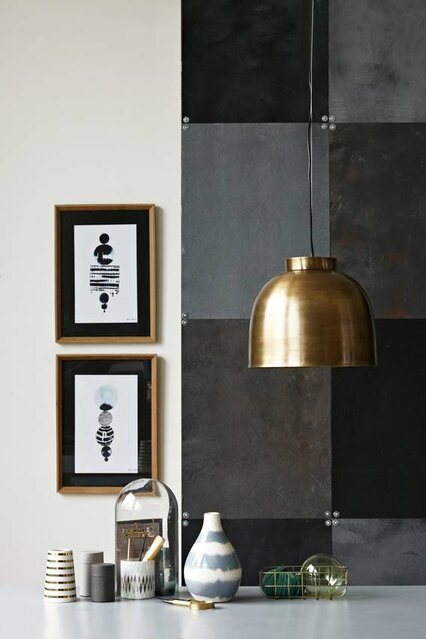 House Doctor Bowl hanging lamp brass