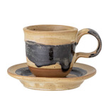 Bloomingville Taza de espresso Solange con platillo - juego de 4