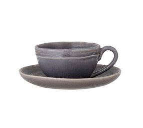 Bloomingville Raben cappuccino cup with saucer - set of 4 Bloomingville Raben cappuccino cup with saucer - set of 4