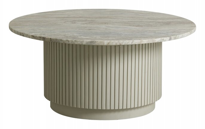 Nordal Table basse Erie - blanc Ø90cm