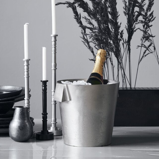 House Doctor Buck Weinkühler - silber gebürstet Ø22cm