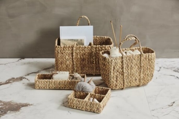 Nordal Osa manden/tassen naturel - set van 2 stuks