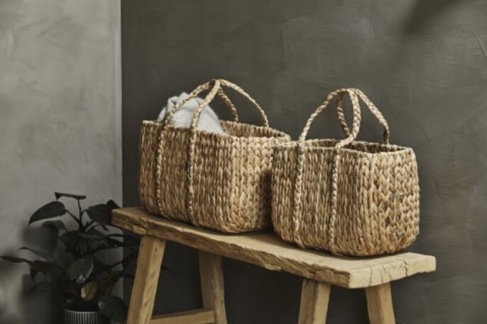 Nordal Osa manden/tassen naturel - set van 2 stuks
