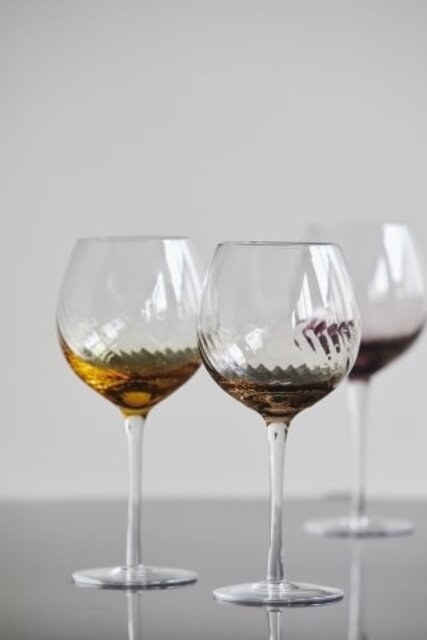 Nordal Garo wine glasses amber - set of 8 pieces