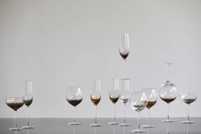 Nordal Garo champagneglass lilla - sett med 8 stk