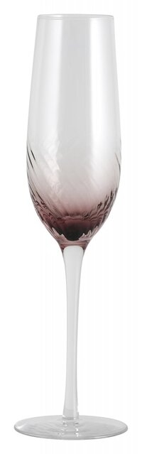 Nordal Garo champagne glasses purple - set of 8 pieces