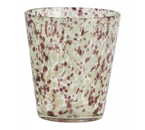 Nordal Tepin drinking glasses brown/green - set of 6 pieces