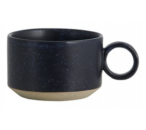 Nordal Grainy tea mugs dark blue - set of 4 pieces