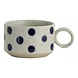 Nordal Grainy thee mokken zand/donkerblauw - set van 4 stuks Nordal Grainy thee mokken zand/donkerblauw - set van 4 stuks