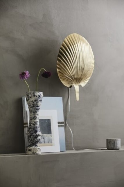 Nordal Gro wandlamp - goud