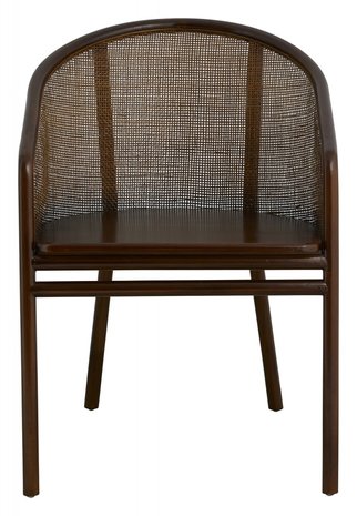 rattan chair dark brown