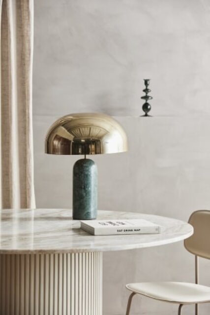 Nordal Lampe de table Atlas - marbre vert