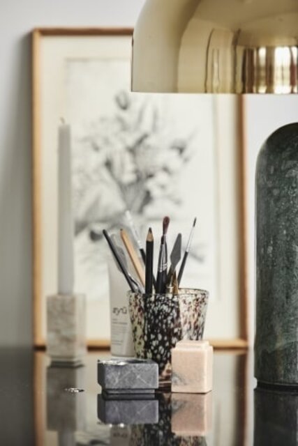 Nordal Atlas table lamp - green marble