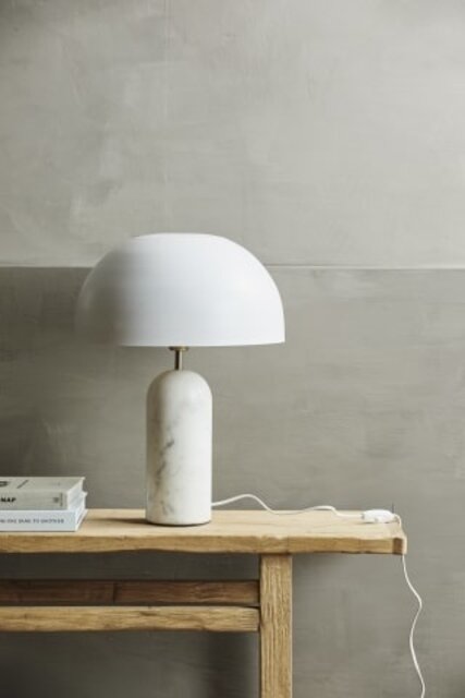 Nordal Lampe de table Atlas - marbre blanc